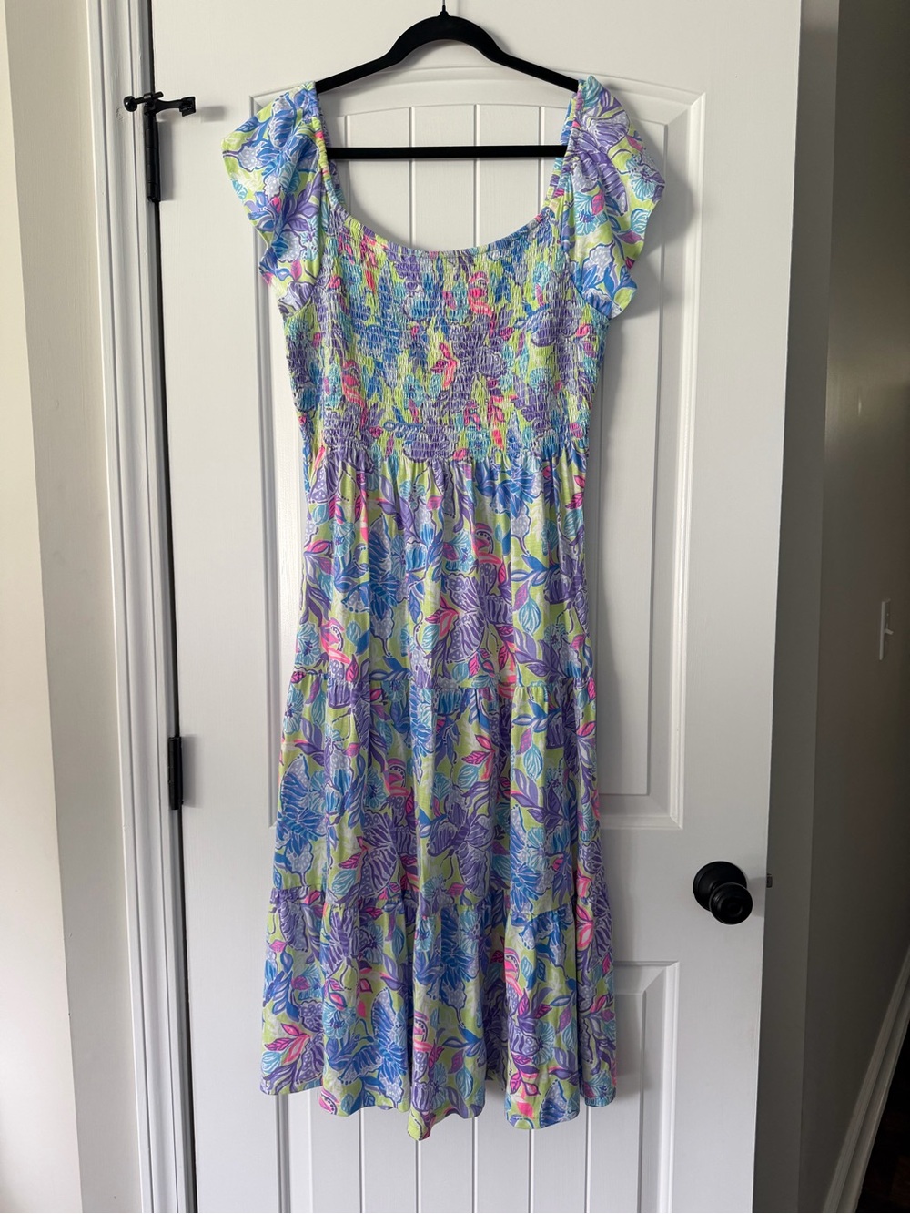 NWT Lilly Pulitzer Jilly Smocked Midi Dress size XL - original retail $168